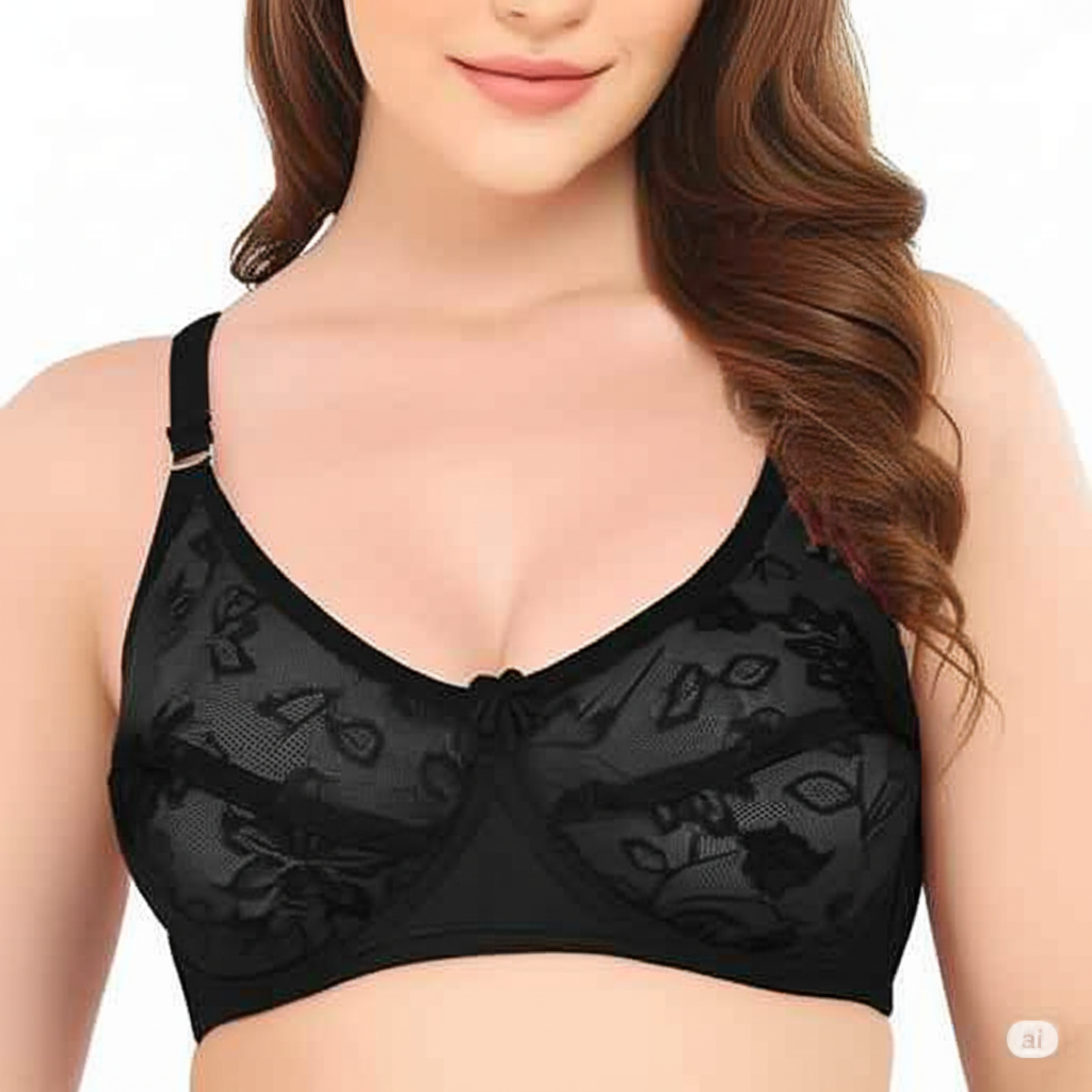 Pure Soft Cotton Net Bra